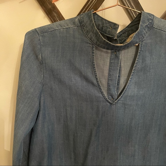 Anthropologie Cloth & Song Chambray Top - Picture 7 of 8